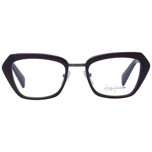 Yohji Yamamoto Burgundy Unisex Glasses Frame $730.00 Yohji Yamamoto Luzworld