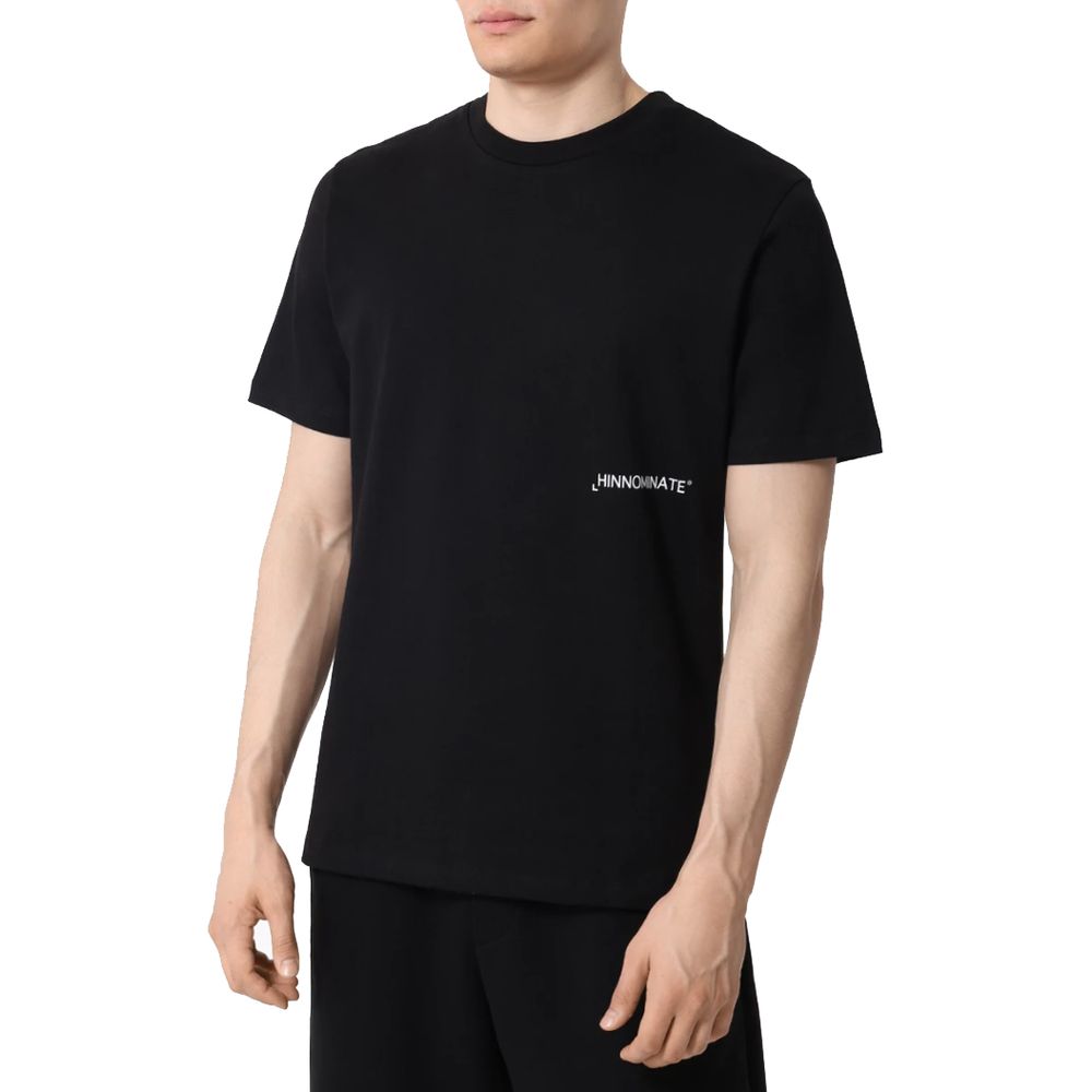 Hinnominate Black Cotton T-Shirt $142.00 Hinnominate Luzworld