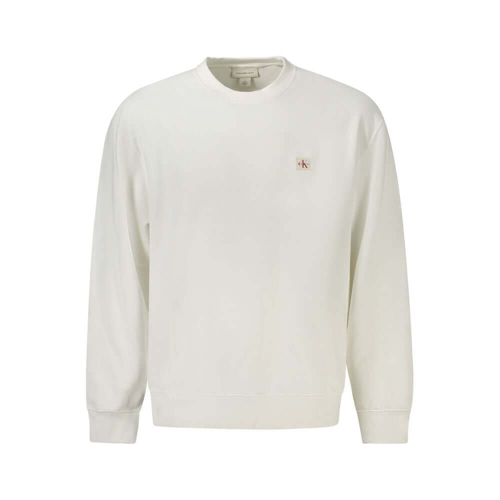 Calvin Klein White Cotton Men Sweater $221.00 Calvin Klein Luzworld