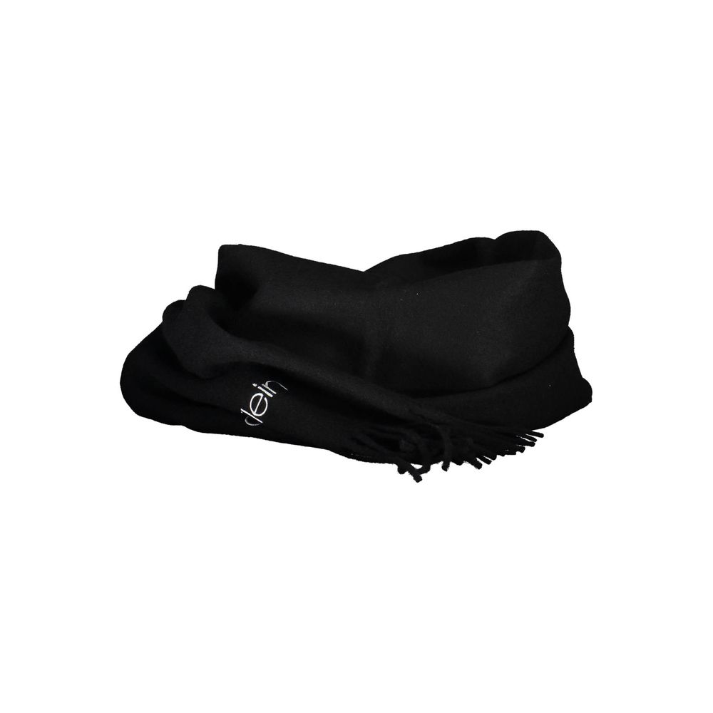 Calvin Klein Black Polyester Scarf $260.00 Calvin Klein Luzworld