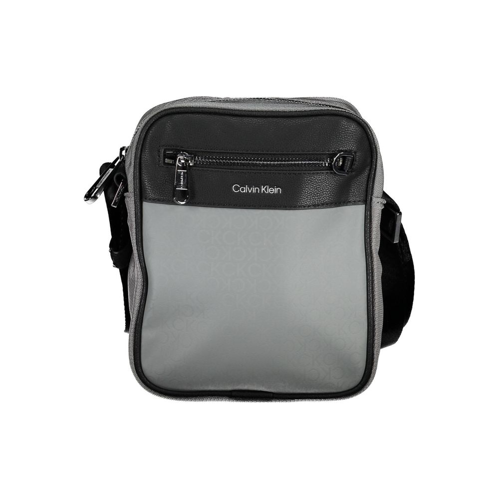 Calvin Klein Gray Polyester Shoulder Bag $217.00 Calvin Klein Luzworld