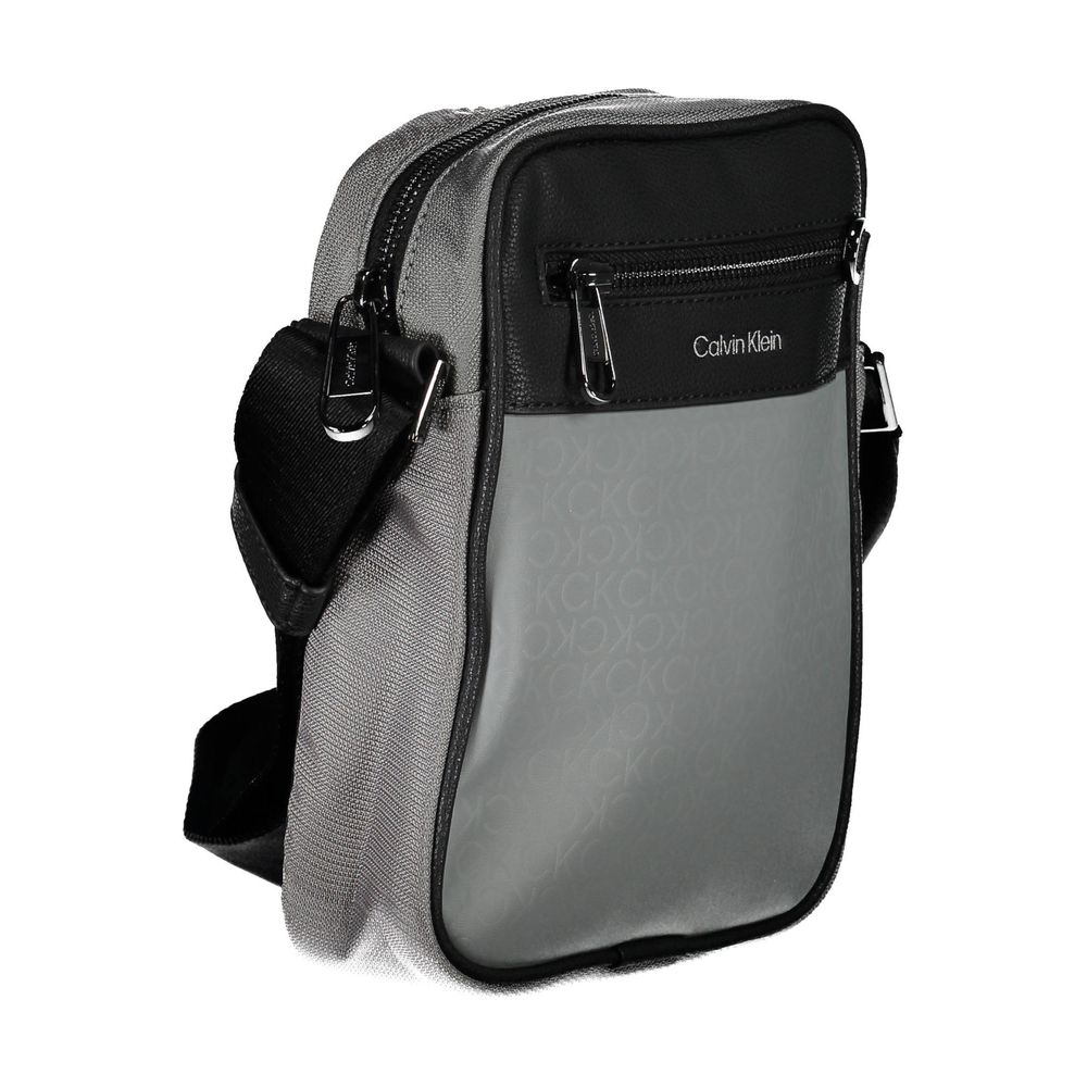 Calvin Klein Gray Polyester Shoulder Bag $217.00 Calvin Klein Luzworld
