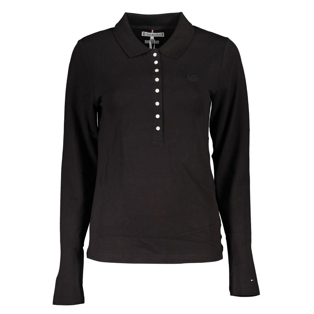 Tommy Hilfiger Black Cotton Polo Shirt $265.00 Tommy Hilfiger Luzworld