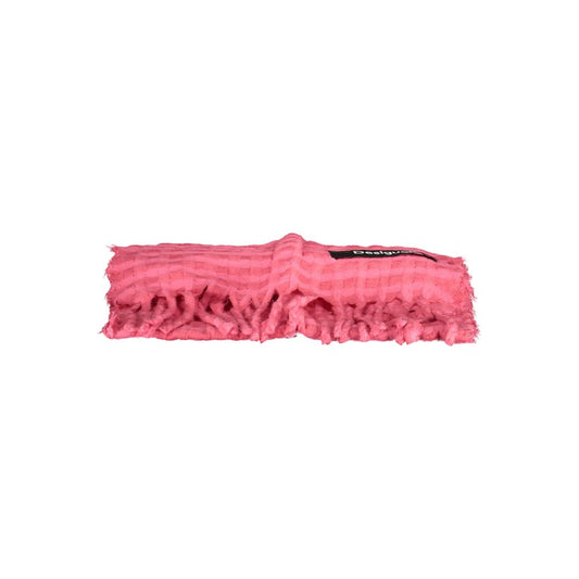 Desigual Pink Polyester Scarf $139.00 Desigual Luzworld