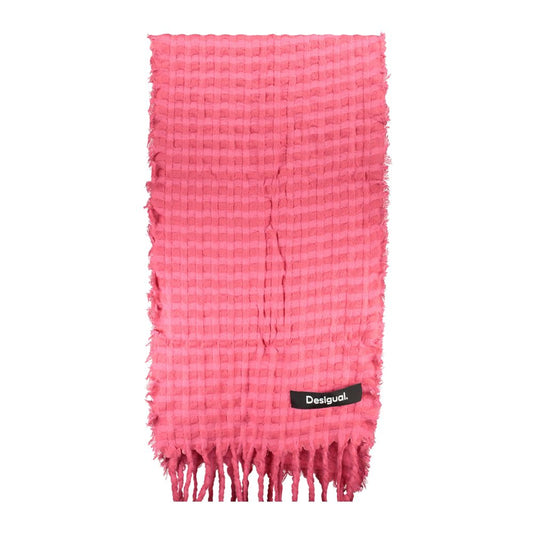 Desigual Pink Polyester Scarf $139.00 Desigual Luzworld