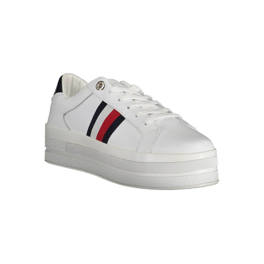 Tommy Hilfiger White Polyester Sneaker $266.00 Tommy Hilfiger Luzworld
