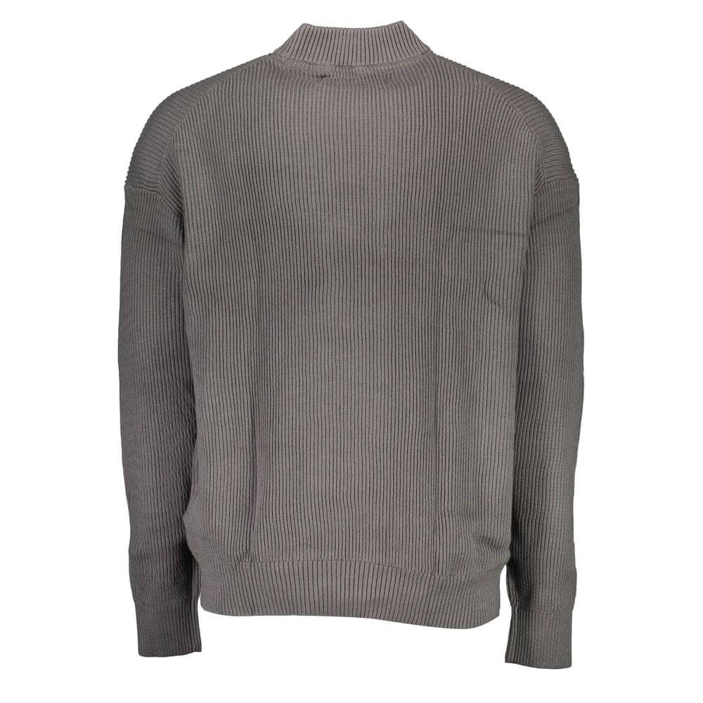 Calvin Klein Gray Cotton Sweater $275.00 Calvin Klein Luzworld