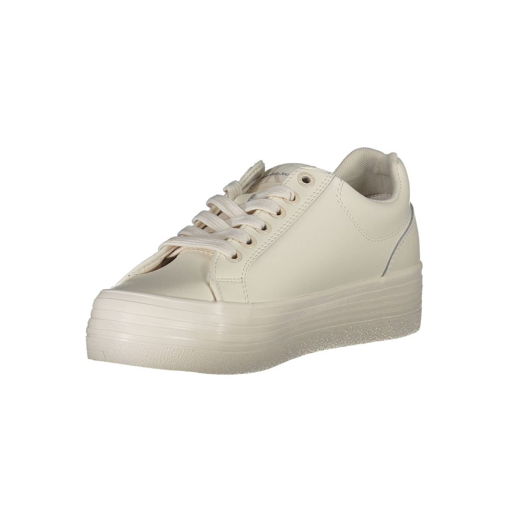 Calvin Klein White Polyester Sneaker $256.00 Calvin Klein Luzworld