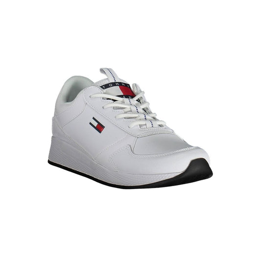 Tommy Hilfiger White Polyester Sneaker $255.00 Tommy Hilfiger Luzworld
