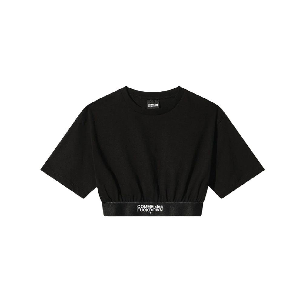 Comme Des Fuckdown Black Cotton Women T-Shirt $137.00 Comme Des Fuckdown Luzworld
