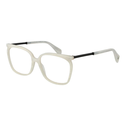 Yohji Yamamoto White Women Glasses Frame $792.00 Yohji Yamamoto Luzworld