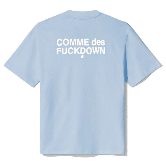Comme Des Fuckdown Blue Cotton Women T-Shirt $142.00 Comme Des Fuckdown Luzworld