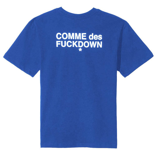 Comme Des Fuckdown Blue Cotton Women T-Shirt $142.00 Comme Des Fuckdown Luzworld