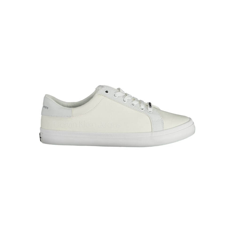 Calvin Klein White Cotton Sneaker $196.00 Calvin Klein Luzworld