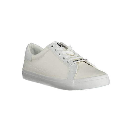 Calvin Klein White Cotton Sneaker $196.00 Calvin Klein Luzworld