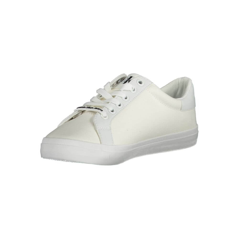 Calvin Klein White Cotton Sneaker $196.00 Calvin Klein Luzworld