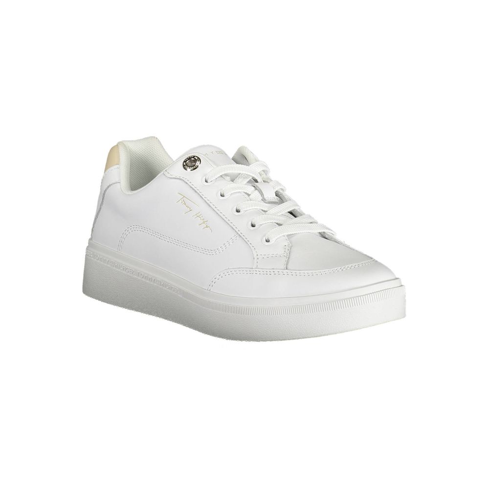 Tommy Hilfiger White Polyester Sneaker $248.00 Tommy Hilfiger Luzworld