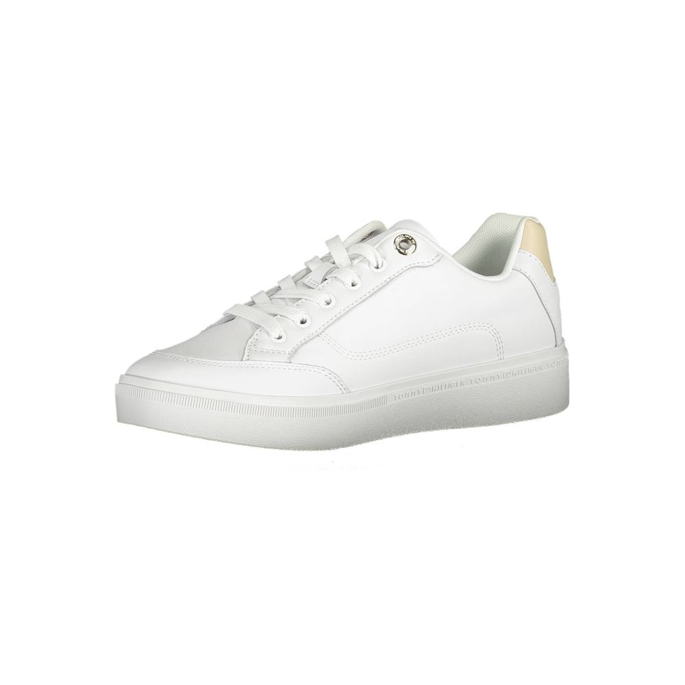Tommy Hilfiger White Polyester Sneaker $248.00 Tommy Hilfiger Luzworld