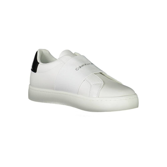 Calvin Klein White Polyester Sneaker $240.00 Calvin Klein Luzworld