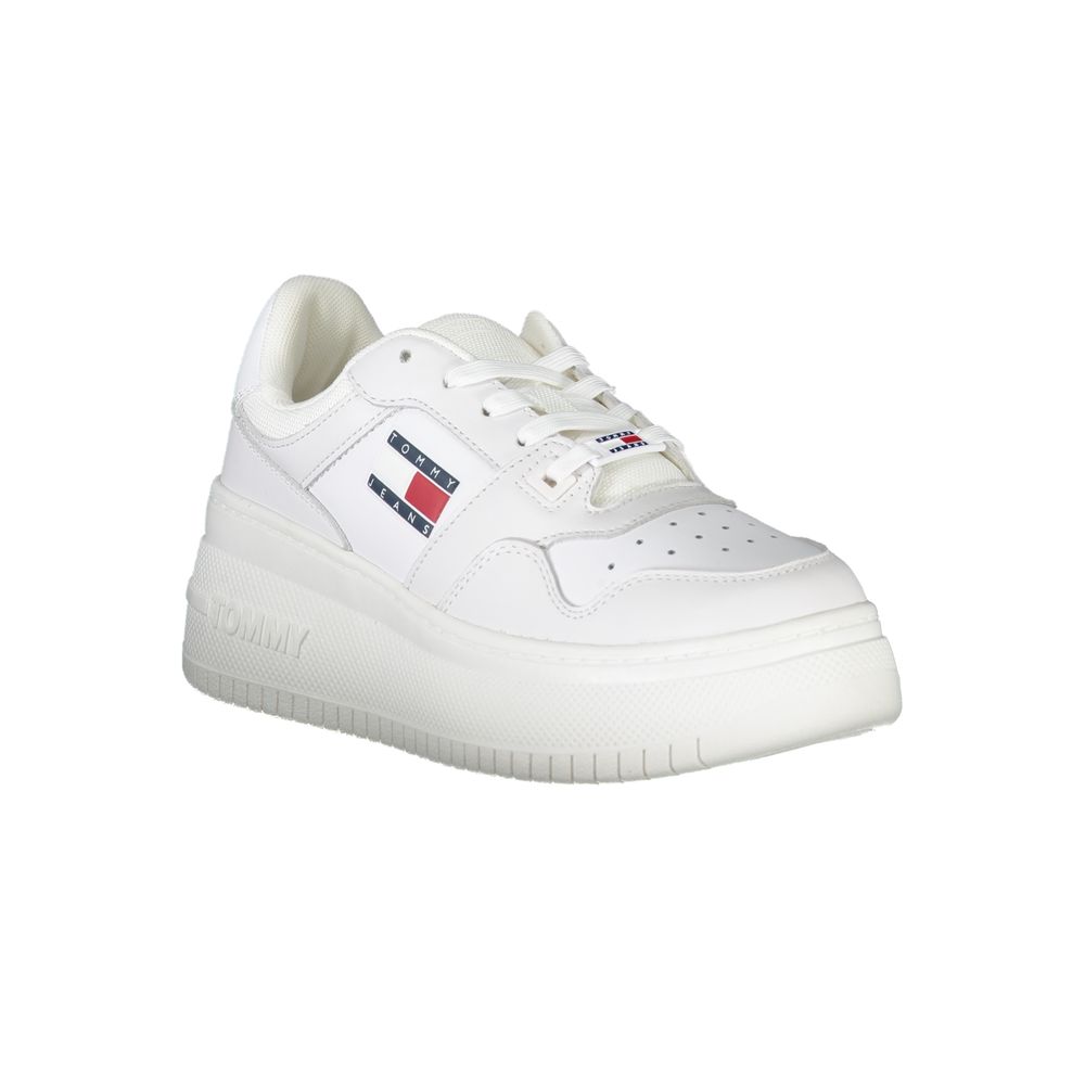 Tommy Hilfiger White Polyester Sneaker $255.00 Tommy Hilfiger Luzworld