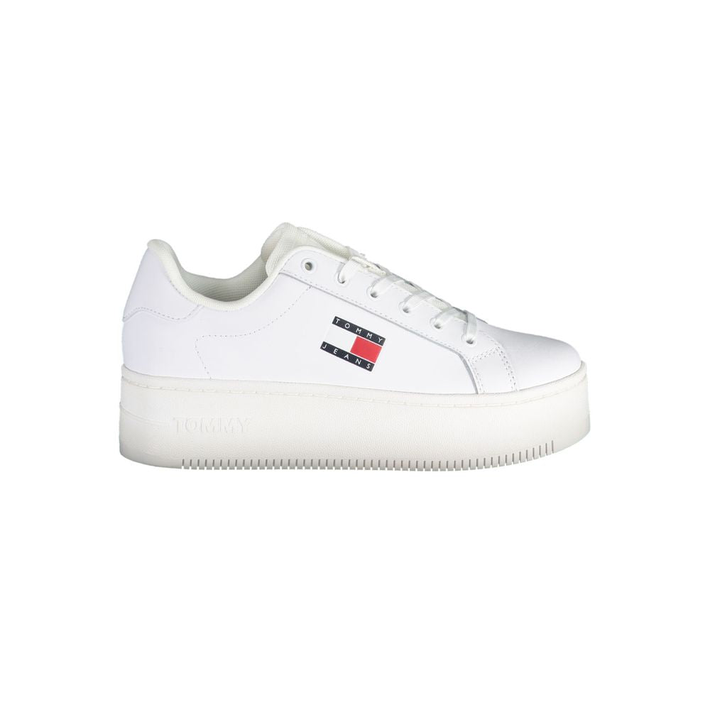 Tommy Hilfiger White Polyester Sneaker $238.00 Tommy Hilfiger Luzworld