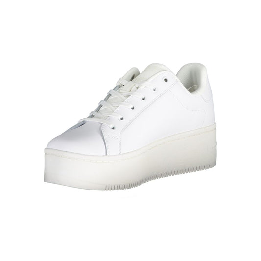 Tommy Hilfiger White Polyester Sneaker $238.00 Tommy Hilfiger Luzworld