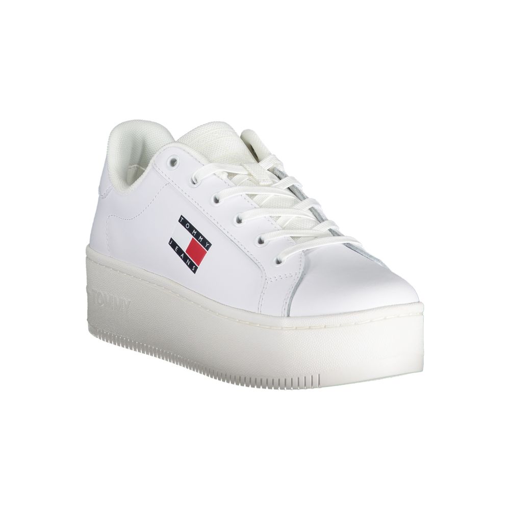 Tommy Hilfiger White Polyester Sneaker $238.00 Tommy Hilfiger Luzworld