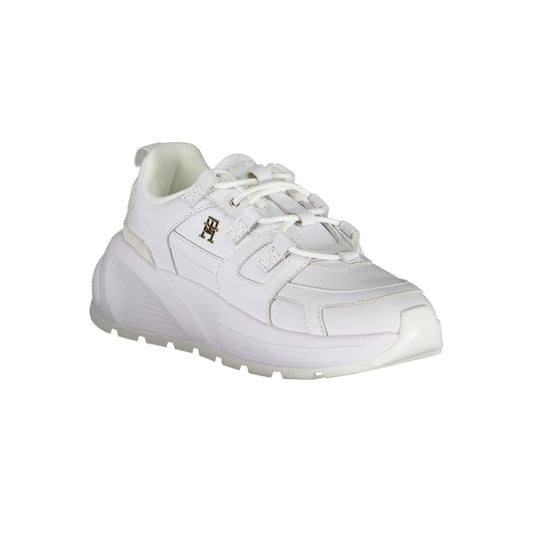 Tommy Hilfiger White Polyester Sneaker $319.00 Tommy Hilfiger Luzworld