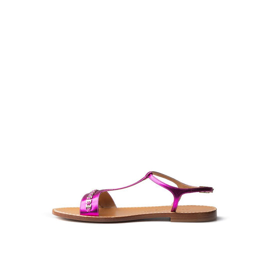Salvatore Ferragamo Purple Leather Sandal $746.00 Salvatore Ferragamo Luzworld