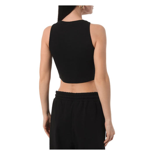 Comme Des Fuckdown Black Cotton Women Cropped Top $128.00 Comme Des Fuckdown Luzworld