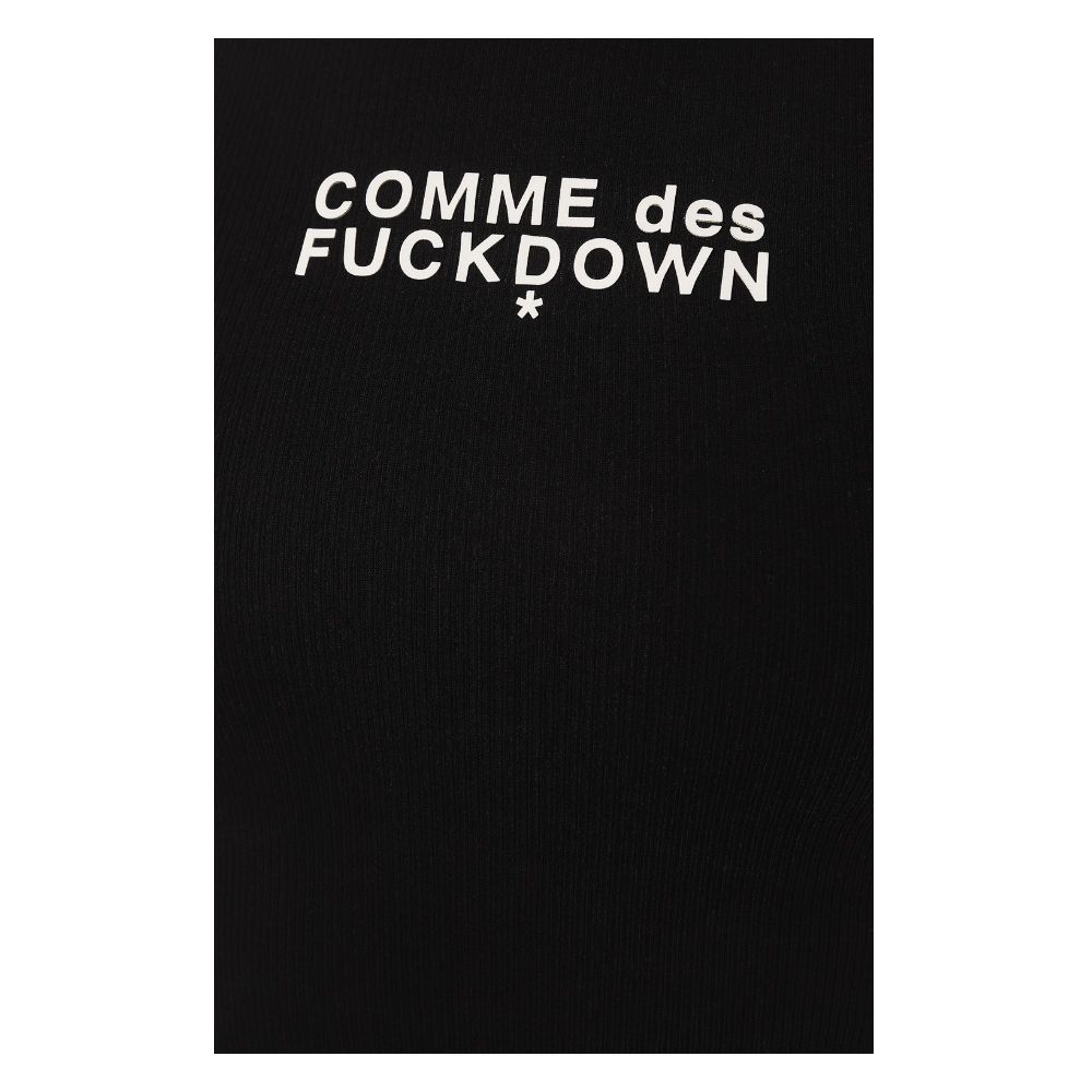 Comme Des Fuckdown Black Cotton Women Cropped Top $128.00 Comme Des Fuckdown Luzworld