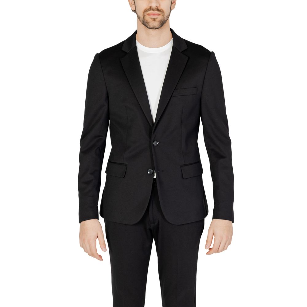 Antony Morato Black Polyester Blazer $286.00 Antony Morato Luzworld