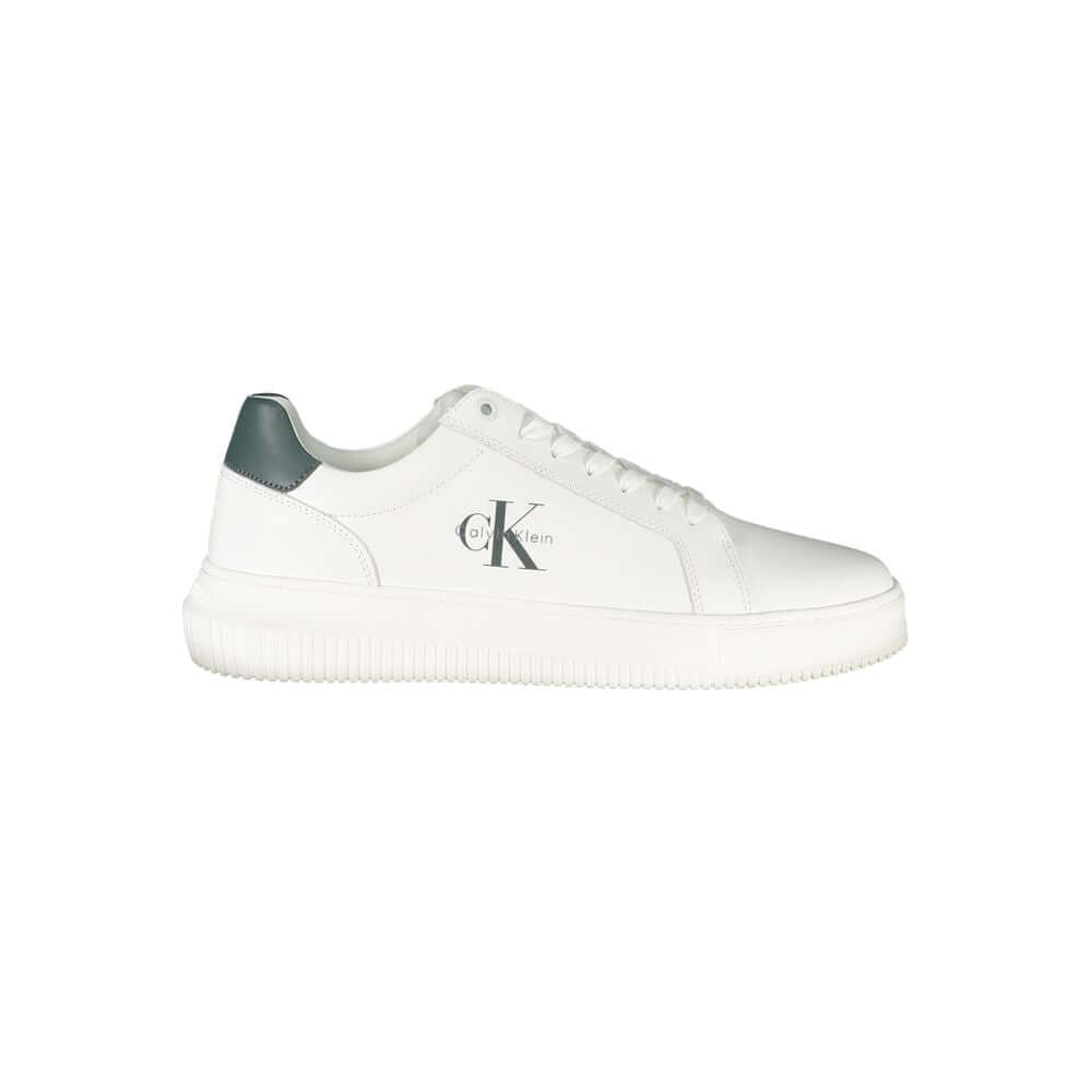 Calvin Klein White Leather Men Sneaker $294.00 Calvin Klein Luzworld