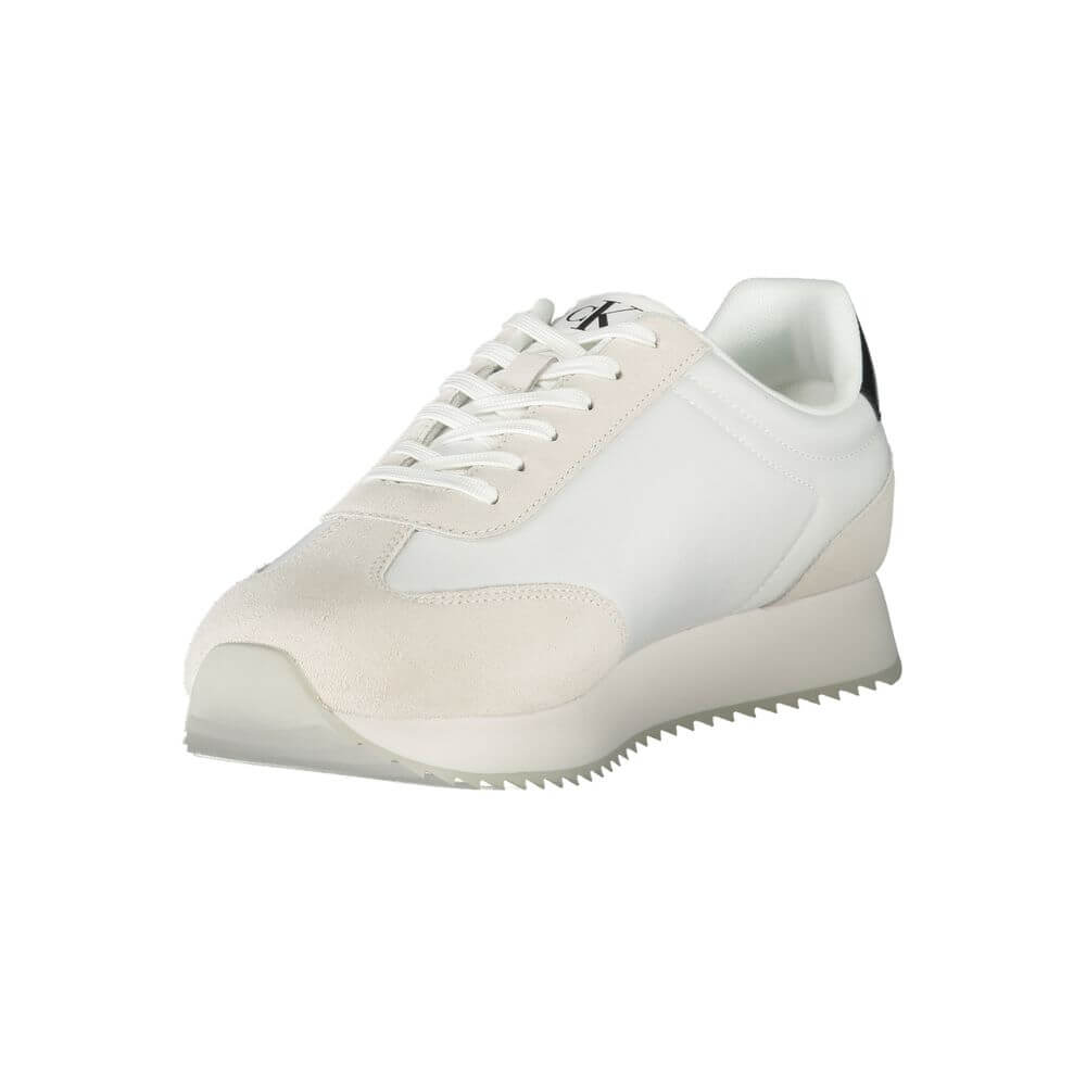 Calvin Klein White Leather Men Sneaker $244.00 Calvin Klein Luzworld