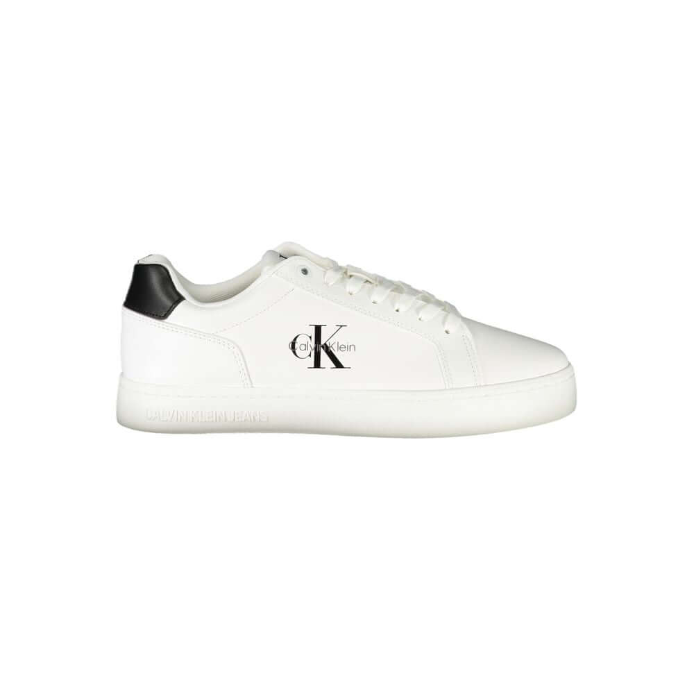 Calvin Klein White Leather Men Sneaker $244.00 Calvin Klein Luzworld