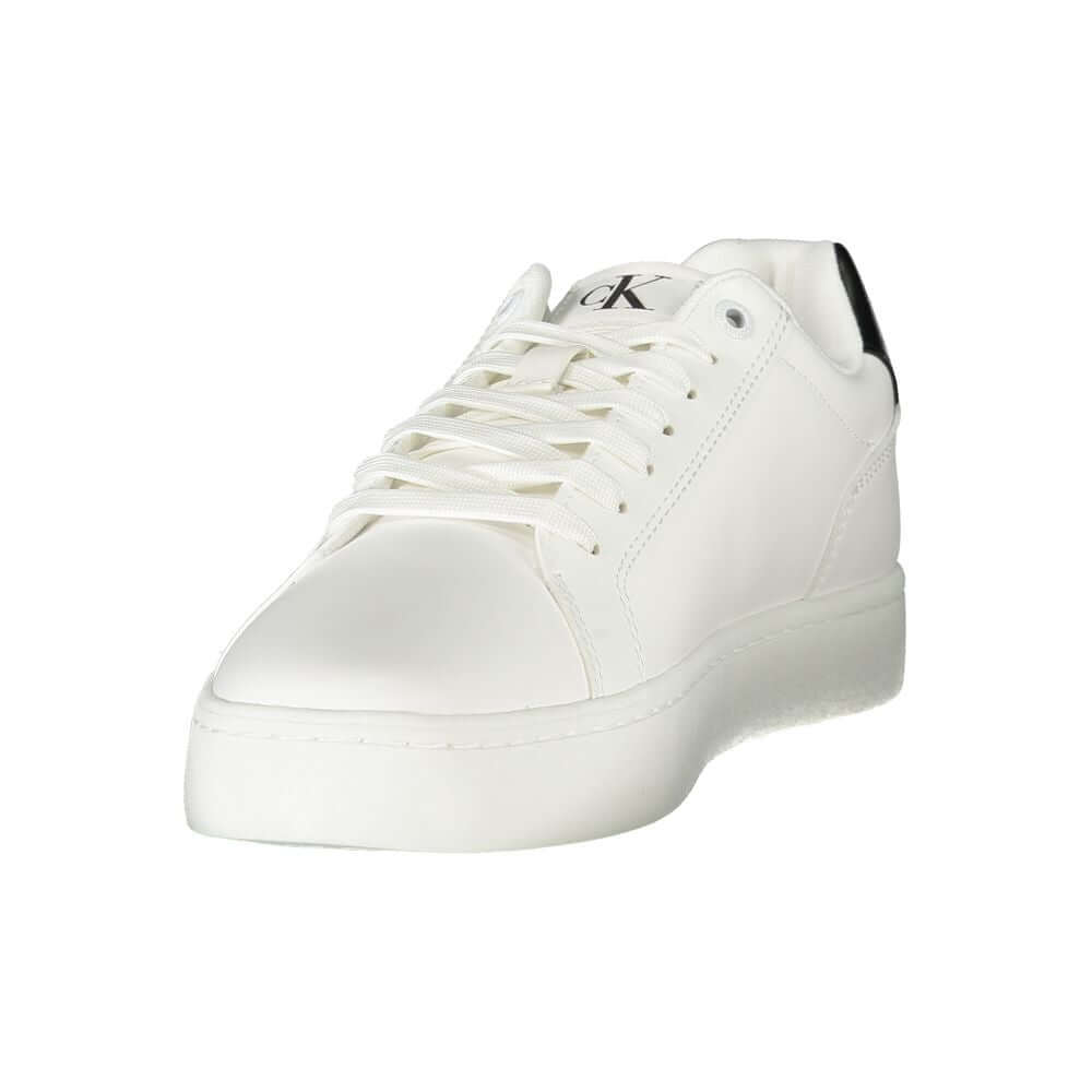 Calvin Klein White Leather Men Sneaker $244.00 Calvin Klein Luzworld