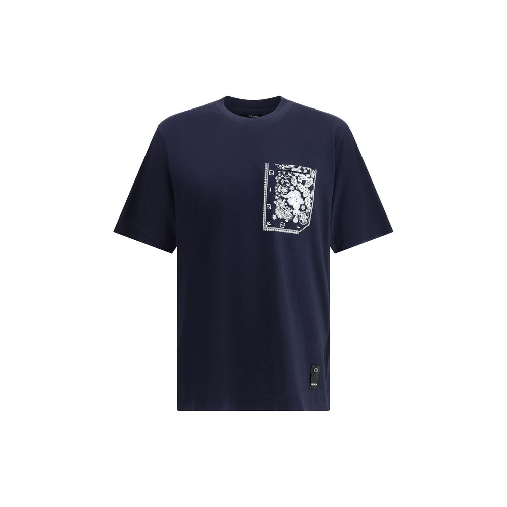 Fendi T-Shirt with bandana print pocket $1469.00 Fendi Luzworld