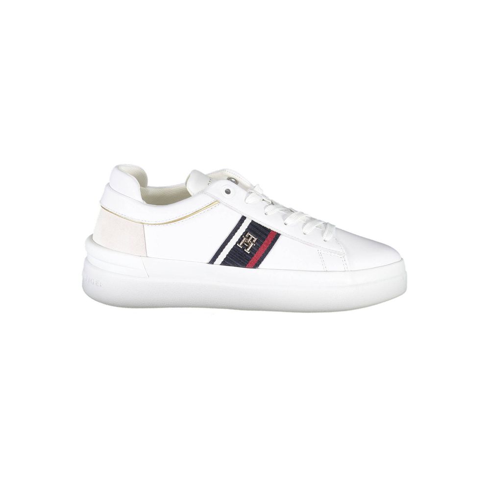 Tommy Hilfiger White Polyester Sneaker $286.00 Tommy Hilfiger Luzworld