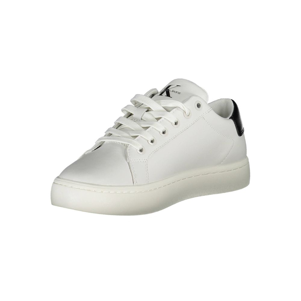 Calvin Klein White Polyester Sneaker $240.00 Calvin Klein Luzworld