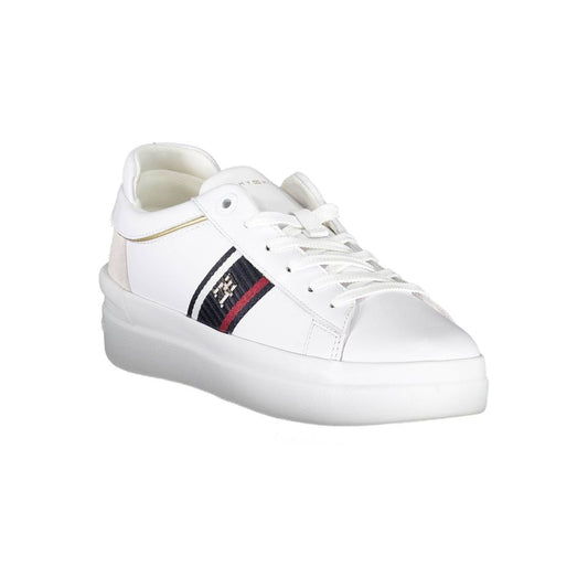 Tommy Hilfiger White Polyester Sneaker $286.00 Tommy Hilfiger Luzworld