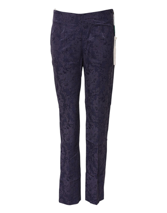 BENCIVENGA Purple Jacquard High Waisted Pants $541.00 BENCIVENGA Luzworld