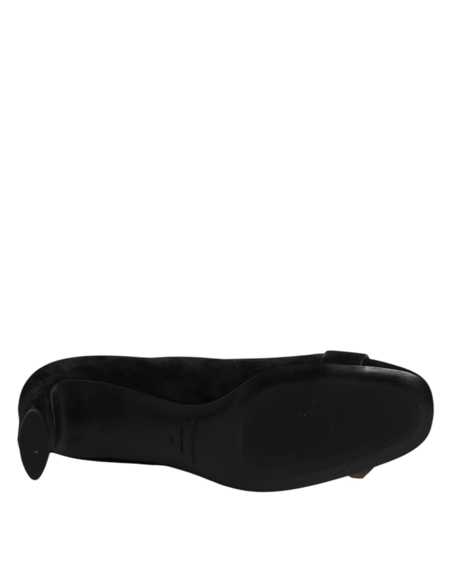 DEL CARLO Black Suede Leather Slip On High Heels Pump Shoes $816.00 DEL CARLO Luzworld