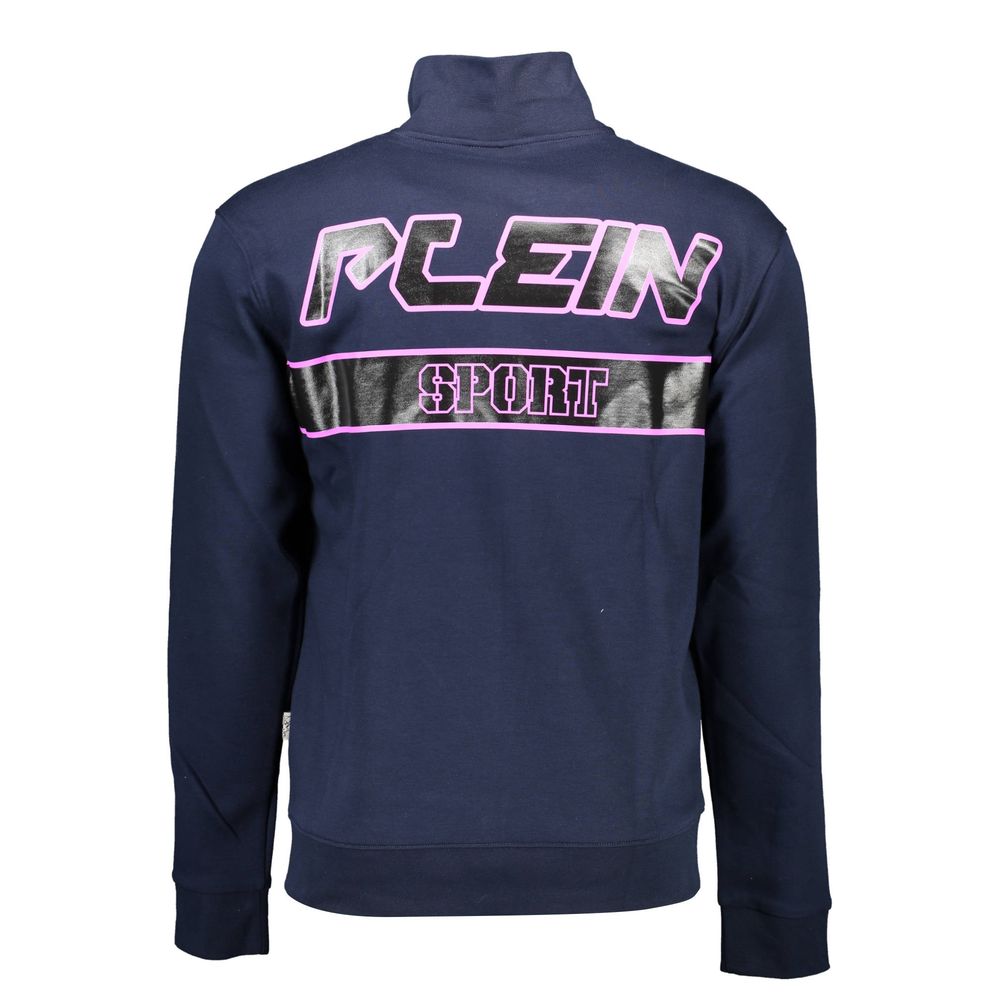 Plein Sport Blue Cotton Men Sweater $590.00 Plein Sport Luzworld