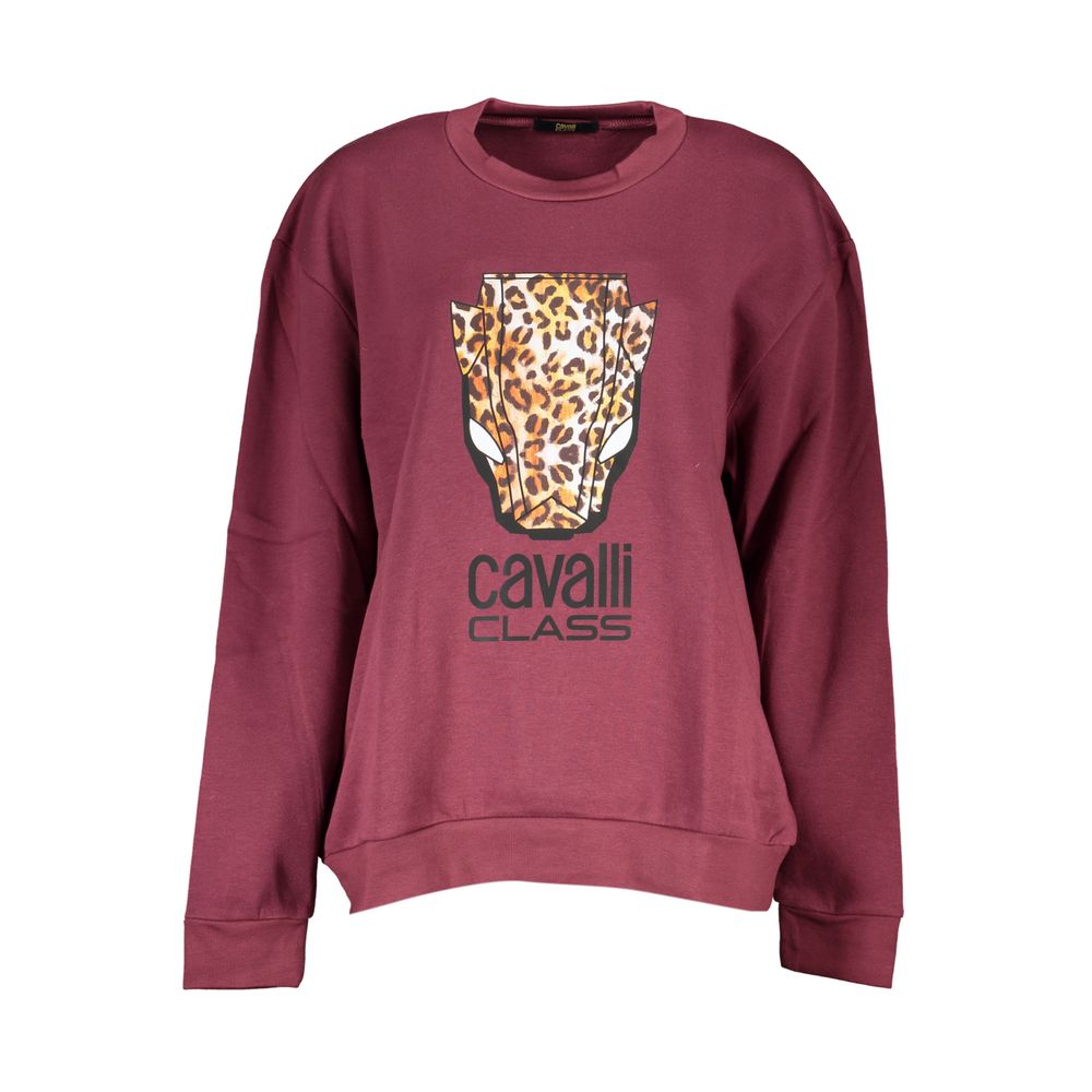 Cavalli Class Purple Cotton Sweatshirt $209.00 Cavalli Class Luzworld