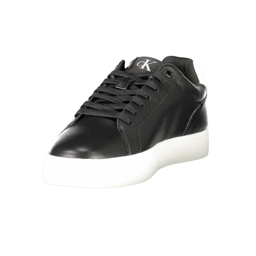 Calvin Klein Black Leather Men Sneaker $244.00 Calvin Klein Luzworld