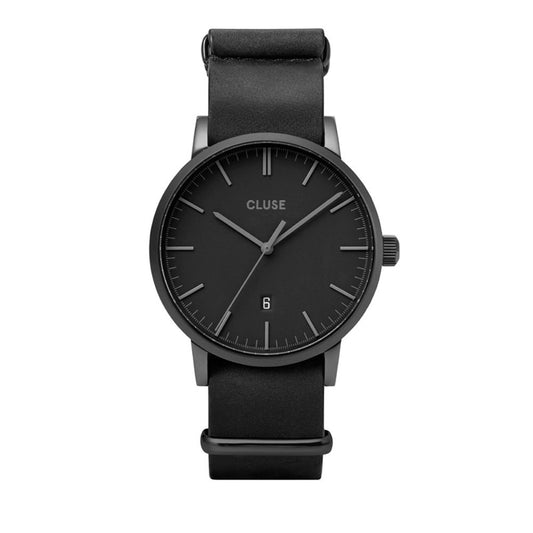 Cluse Black Leather Watch $201.00 Cluse Luzworld