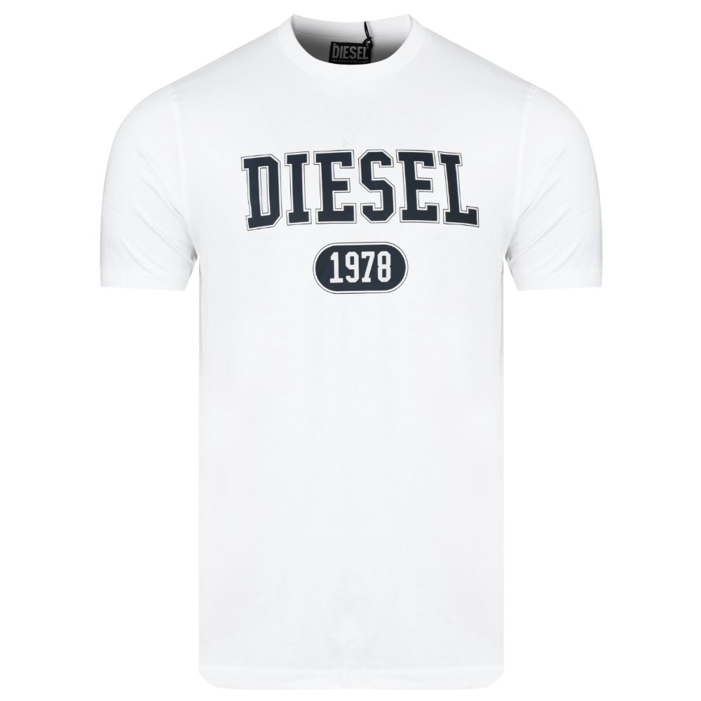Diesel White Cotton T-Shirt $139.00 Diesel Luzworld
