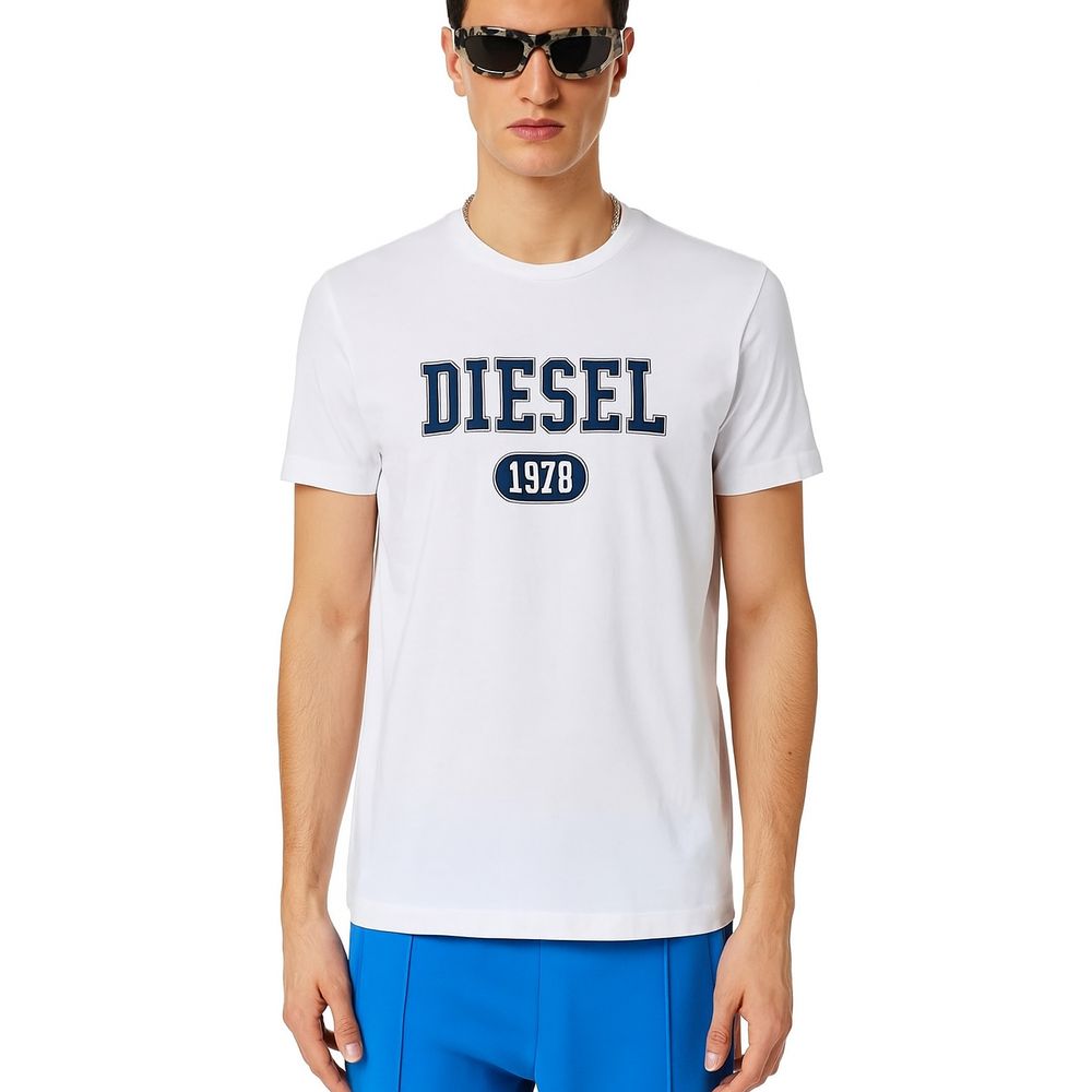 Diesel White Cotton T-Shirt $139.00 Diesel Luzworld