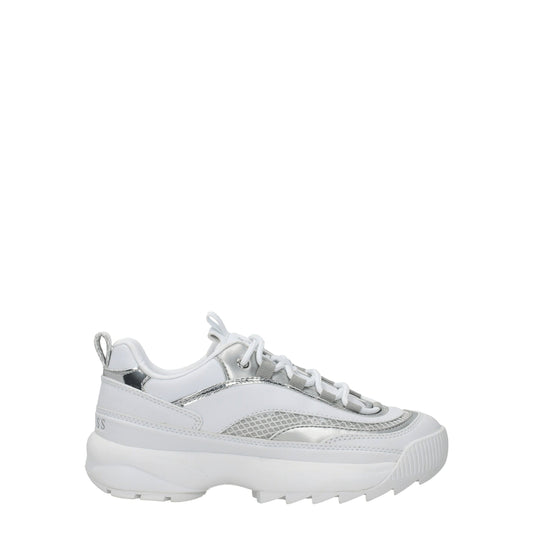 Guess White Polyethylene Chunky Sneakers $198.00 Guess Luzworld