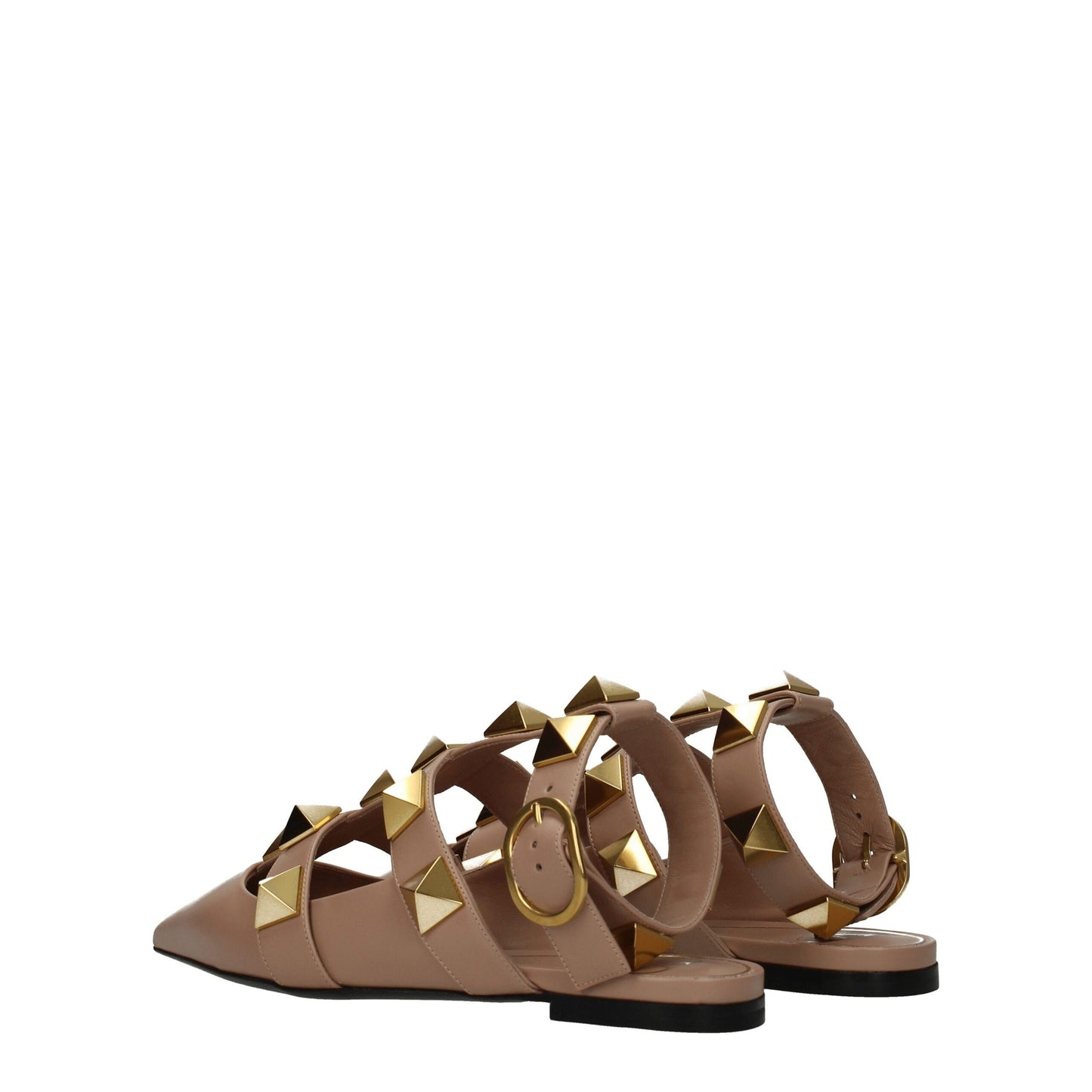 Valentino Garavani Pink Leather Flat Sandals $1738.00 Valentino Garavani Luzworld